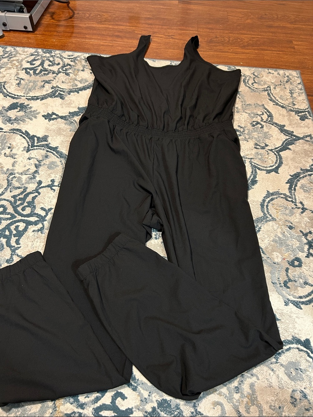 Old Navy Black Sleeveless Jumpsuit with Elastic Waist
